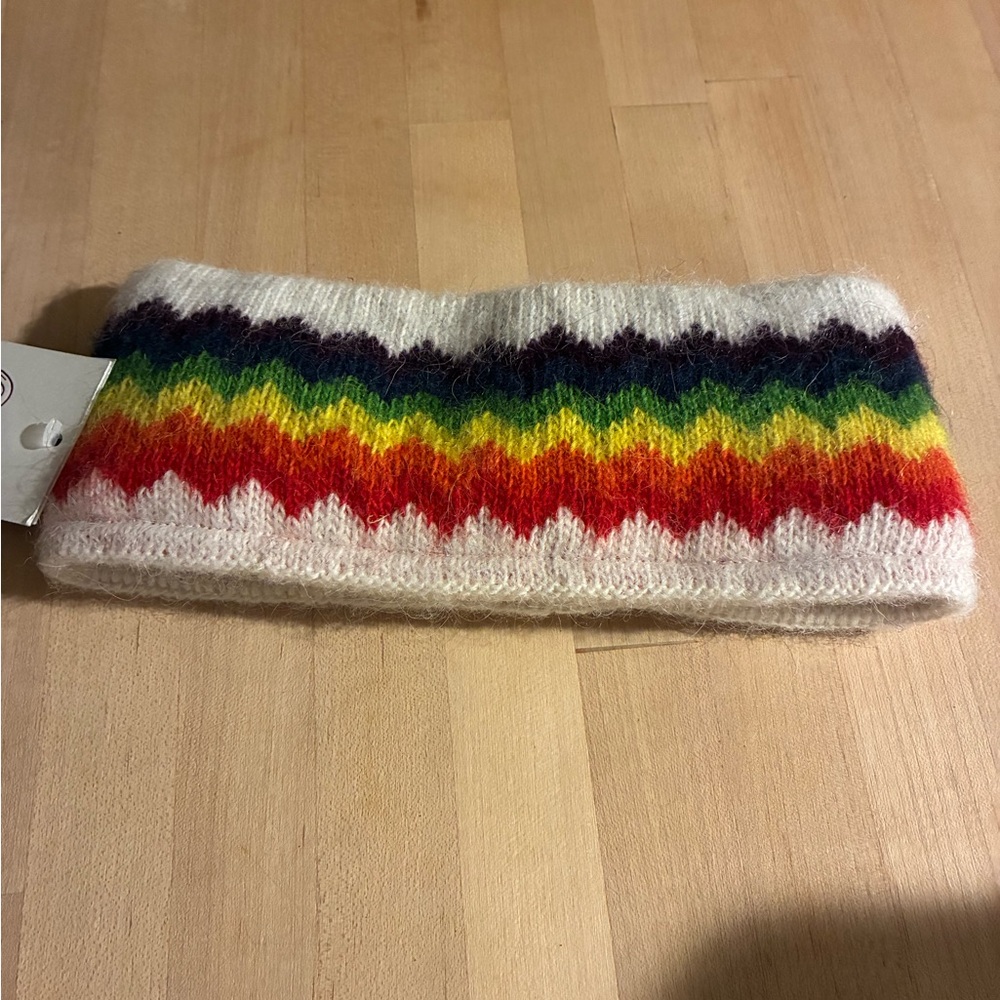 Rainbow Knit Headband-Icelandic Wool